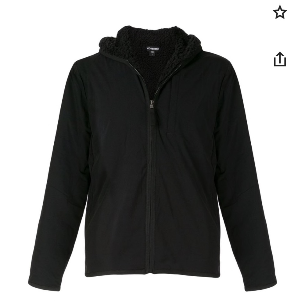 James Perse Suede Lines Hoodie Men Black Size 2 New Condition